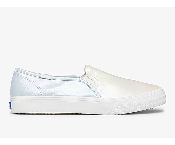 Double Decker Iridescent Slip On Sneaker, Cream/Multi, dynamic