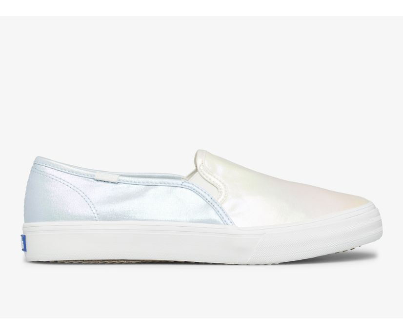 Double Decker Iridescent Slip On Sneaker, Cream/Multi, dynamic 1
