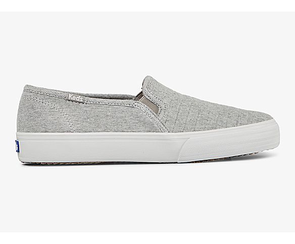 Double Decker Jersey Slip On Sneaker, Grey, dynamic