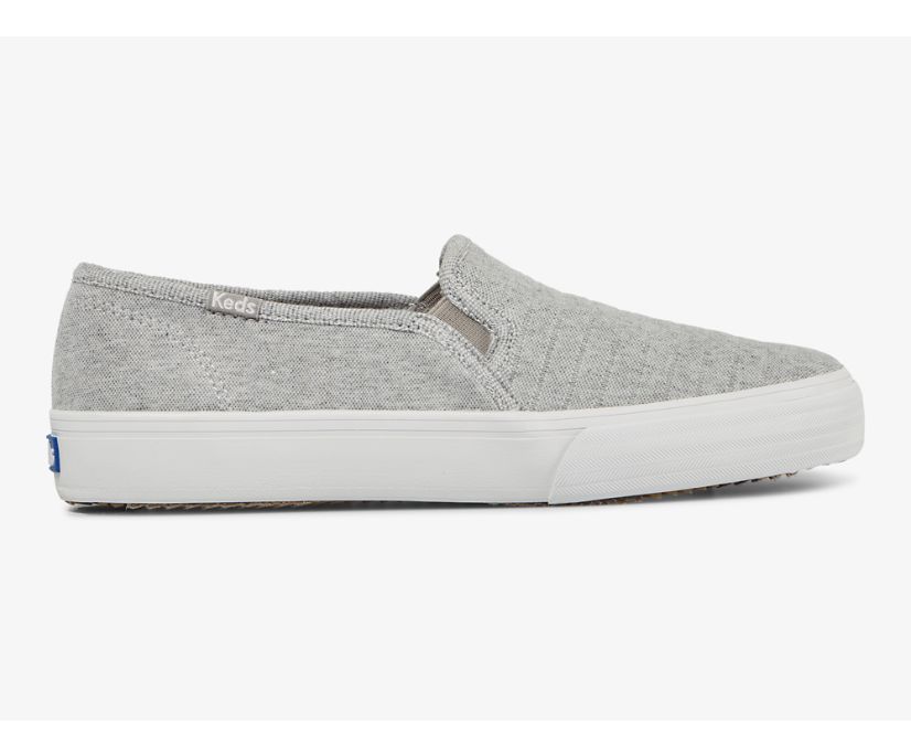 Double Decker Jersey Slip On Sneaker, Grey, dynamic 1