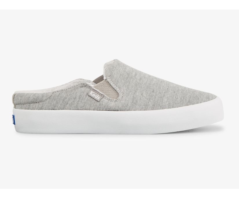 Kickback Mule Sweatshirt Slip On Sneaker, Grey, dynamic 1