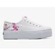 Triple Up Canvas Painterly Floral Sneaker, White Pink, dynamic 1