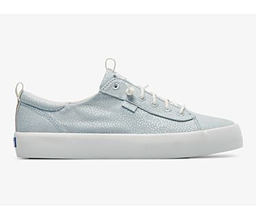 Kickback Canvas Dots Print Sneaker, Light Blue Silver, dynamic