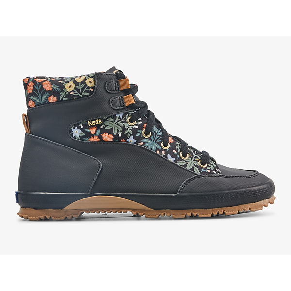 Keds x Rifle Paper Co. Scout Boot IV Water Resistant Lottie, Black, dynamic