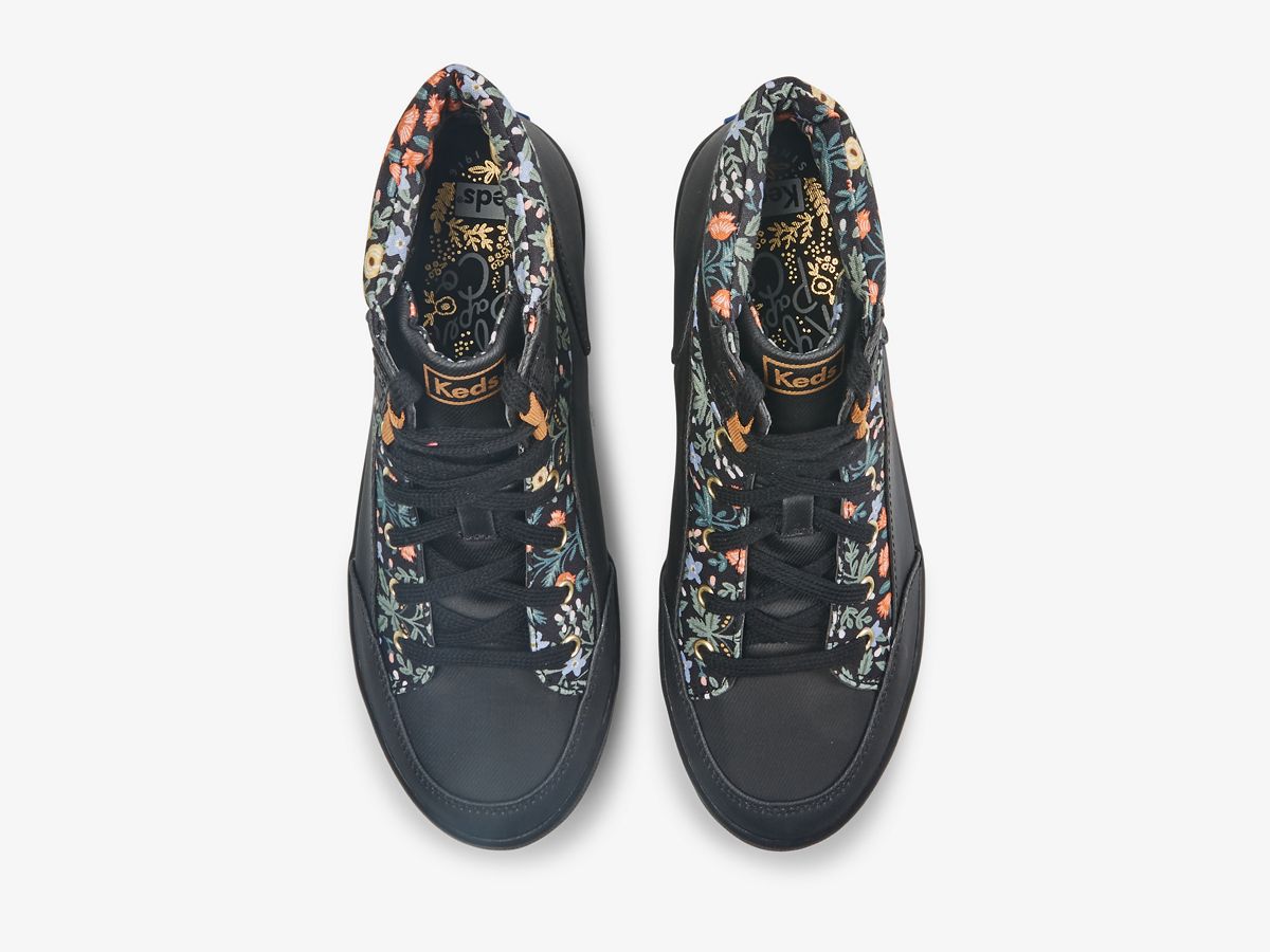 Keds x Rifle Paper Co. Scout Boot IV Water Resistant Lottie, Black, dynamic 3