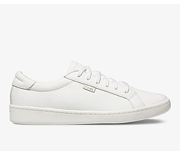 Ace Leather Sneaker, White, dynamic