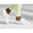 Kickstart Leather Sneaker, White/Blue, dynamic 2