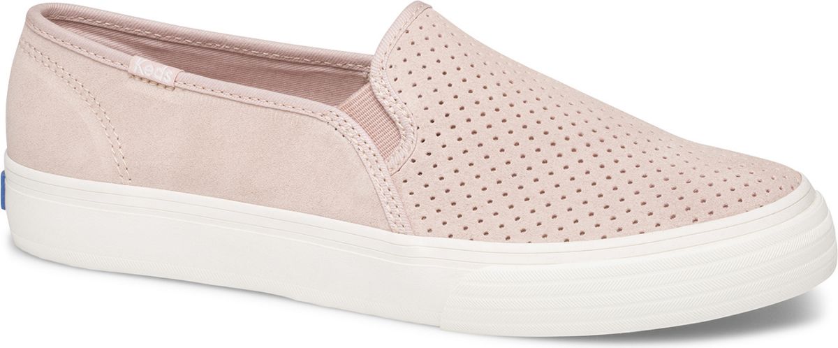 pink suede slip on sneakers