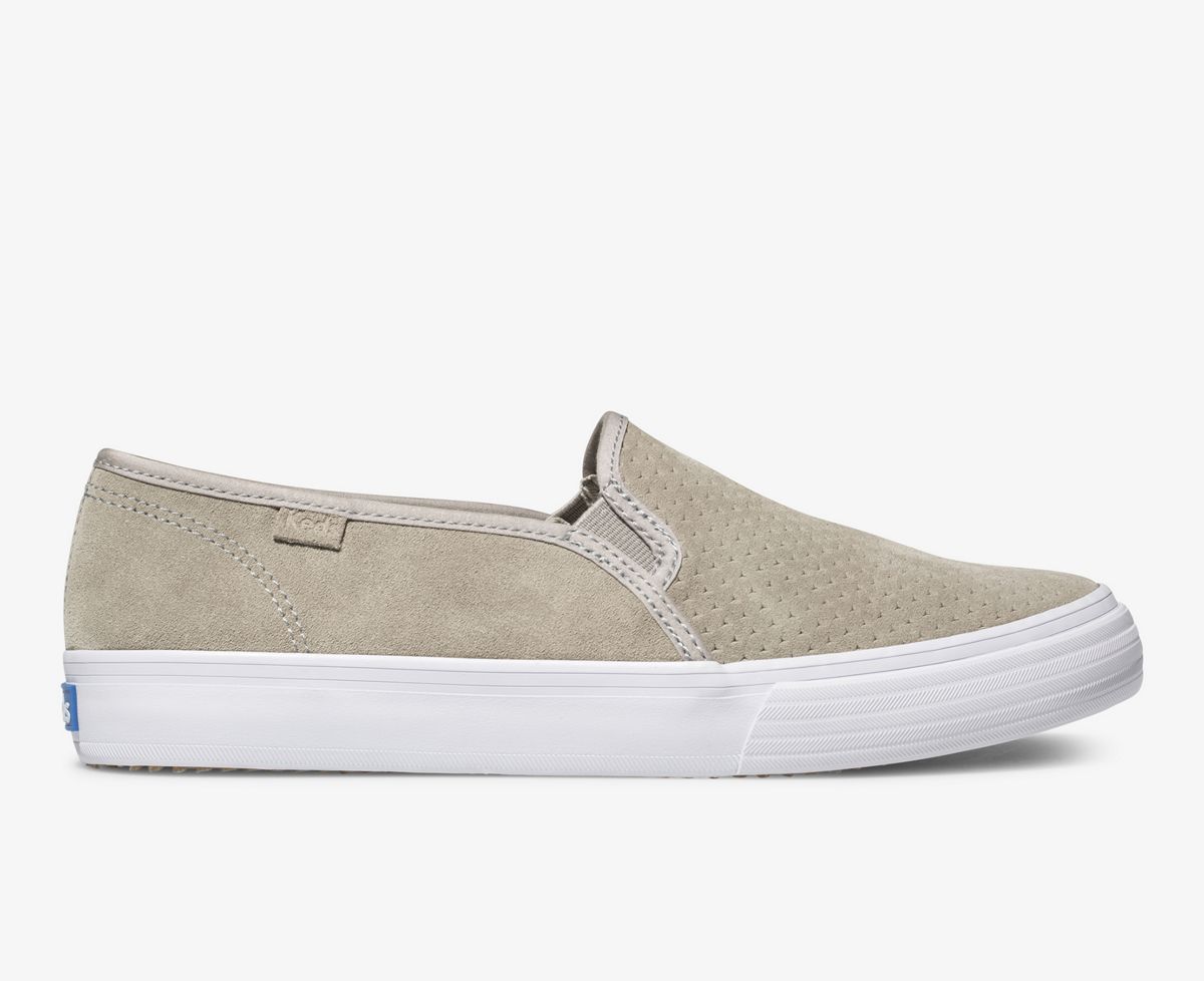 keds double decker perf suede gray