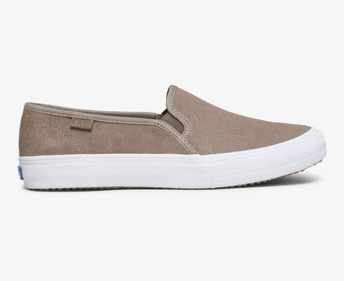 keds double decker slip on taupe