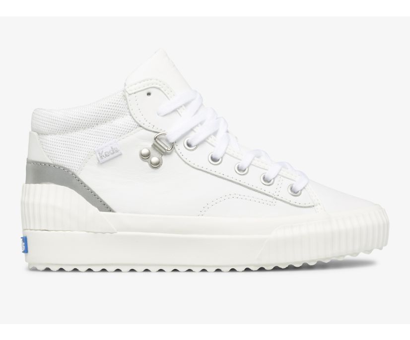 Demi TRX Mid Leather Sneaker, White Silver, dynamic 1
