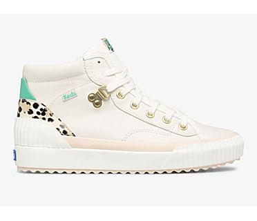 Demi TRX Mid Leather Sneaker, Cream Leopard, dynamic