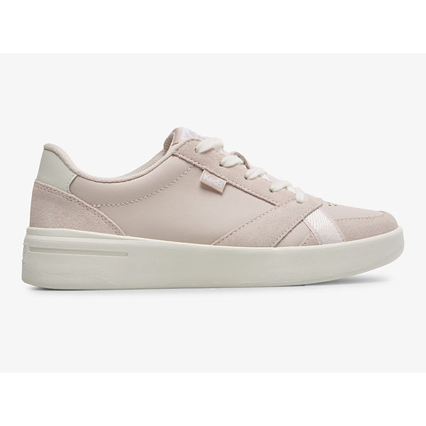 The Court Leather/Suede Sneaker, Light Pink White, dynamic