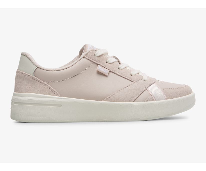 The Court Leather/Suede Sneaker, Light Pink White, dynamic 1