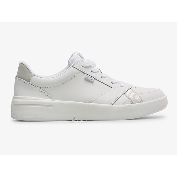 The Court Leather Sneaker, White White, dynamic