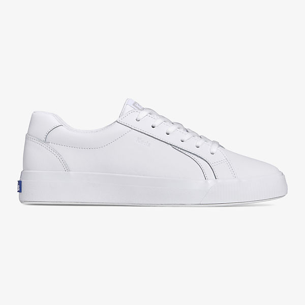 Pursuit Leather Sneaker, White, dynamic