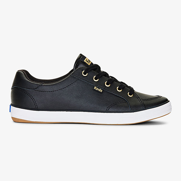 Center III Leather Sneaker, Black, dynamic