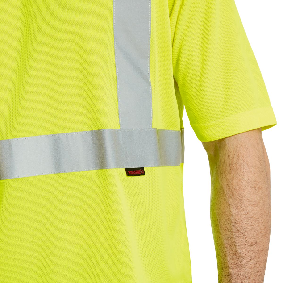 Caution Short Sleeve Tee - Packaged, Hi Vis Green, dynamic 4