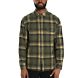 Glacier Heavyweight Long Sleeve Flannel Shirt, Forest Plaid, dynamic
