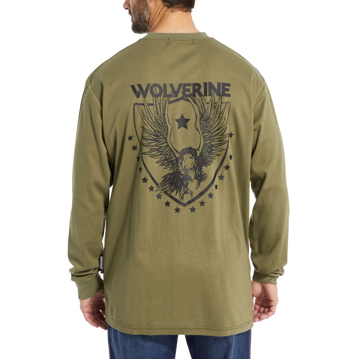 FR Long Sleeve Print Tee, Moss Eagle, dynamic 4