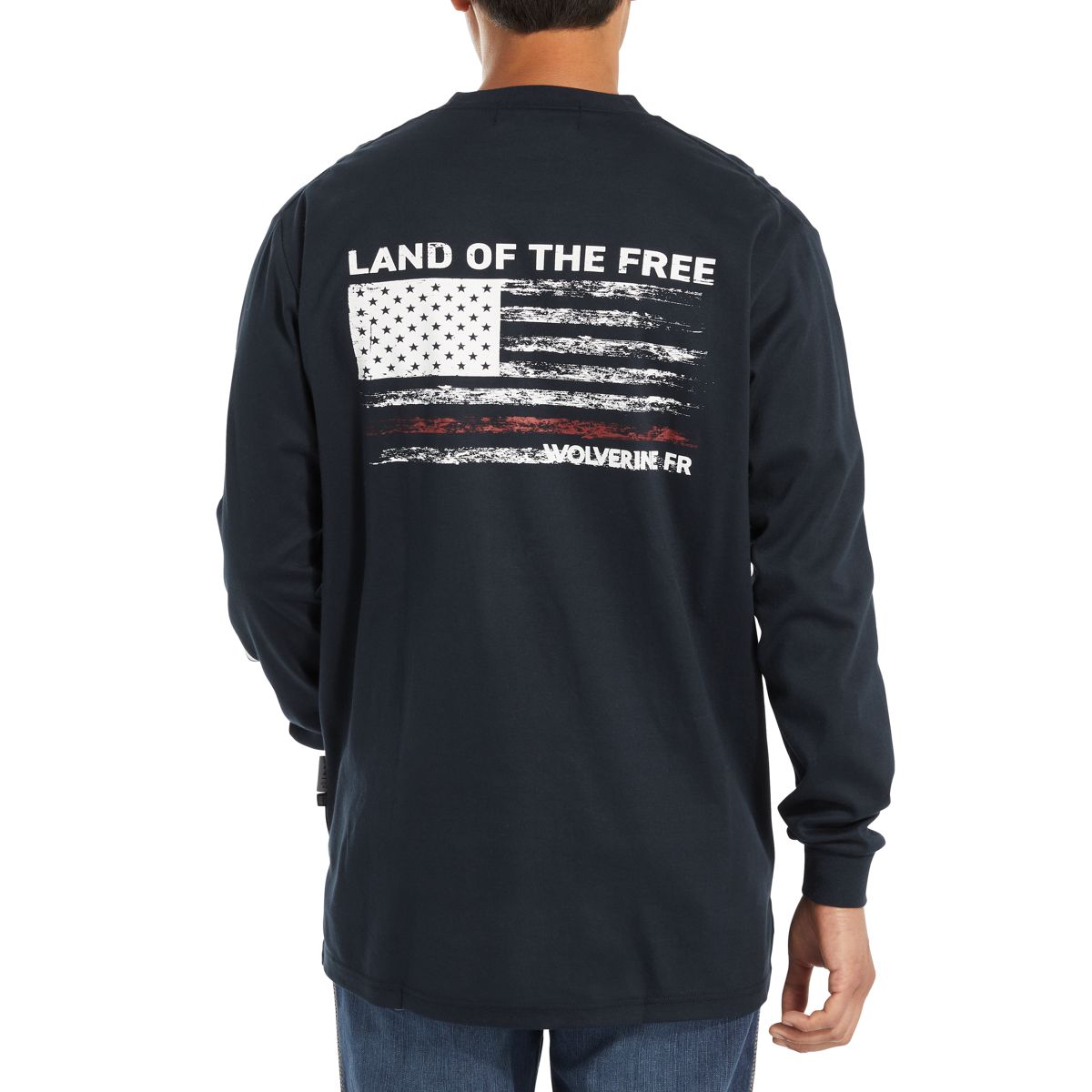 FR Long Sleeve Print Tee, Navy Free, dynamic 4