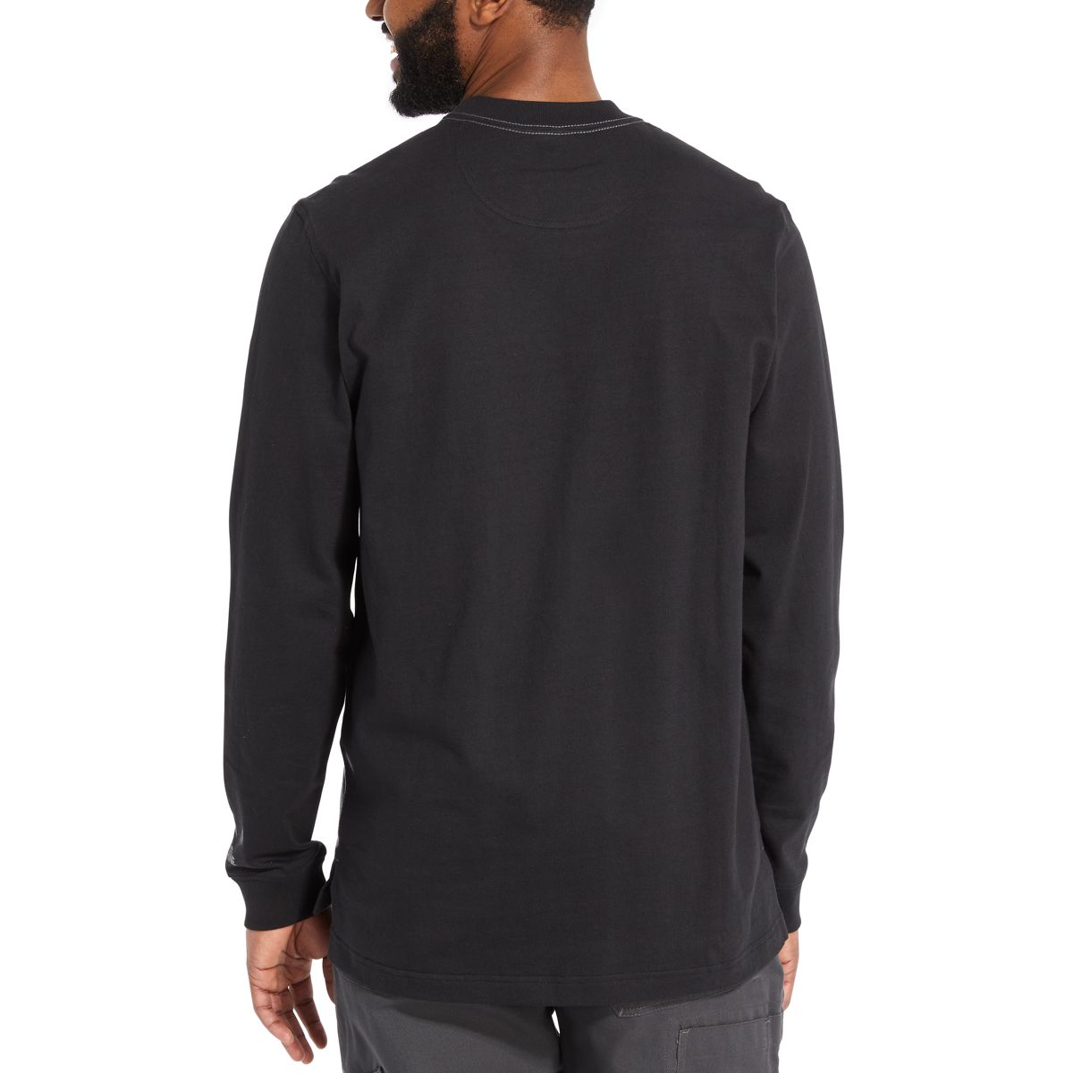 Guardian Cotton™ Long Sleeve Pocket Tee, Black, dynamic 4