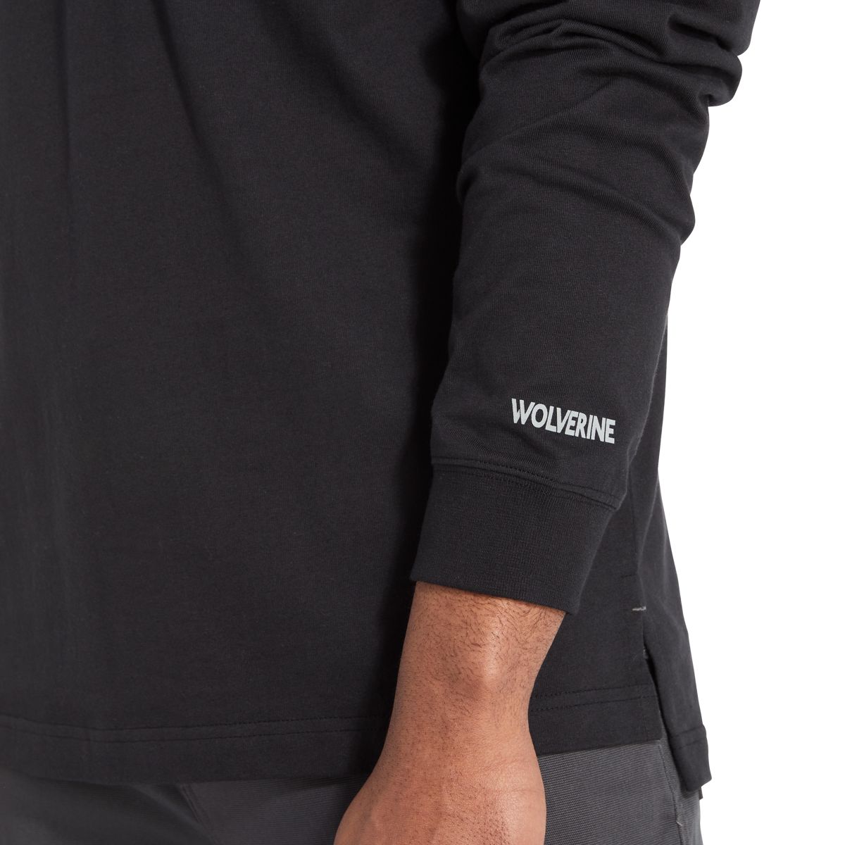 Guardian Cotton™ Long Sleeve Pocket Tee, Black, dynamic 5