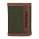 Canvas & Leather Trifold Wallet, Brown/Olive, dynamic 1