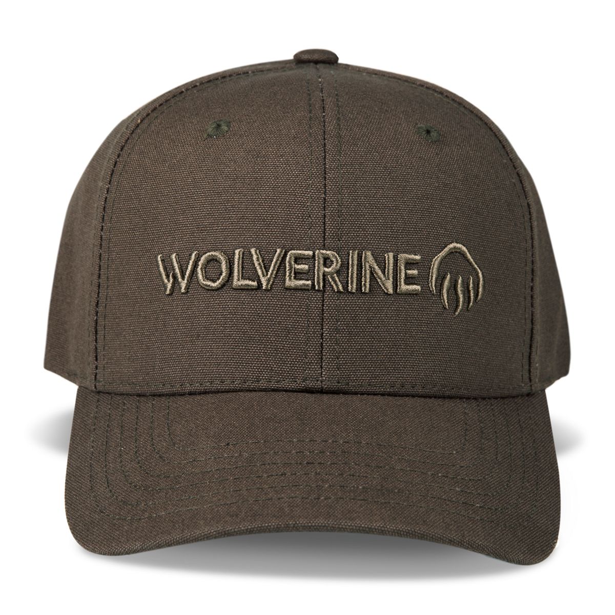 Embroidered 6-Panel Logo Cap, Black Olive, dynamic