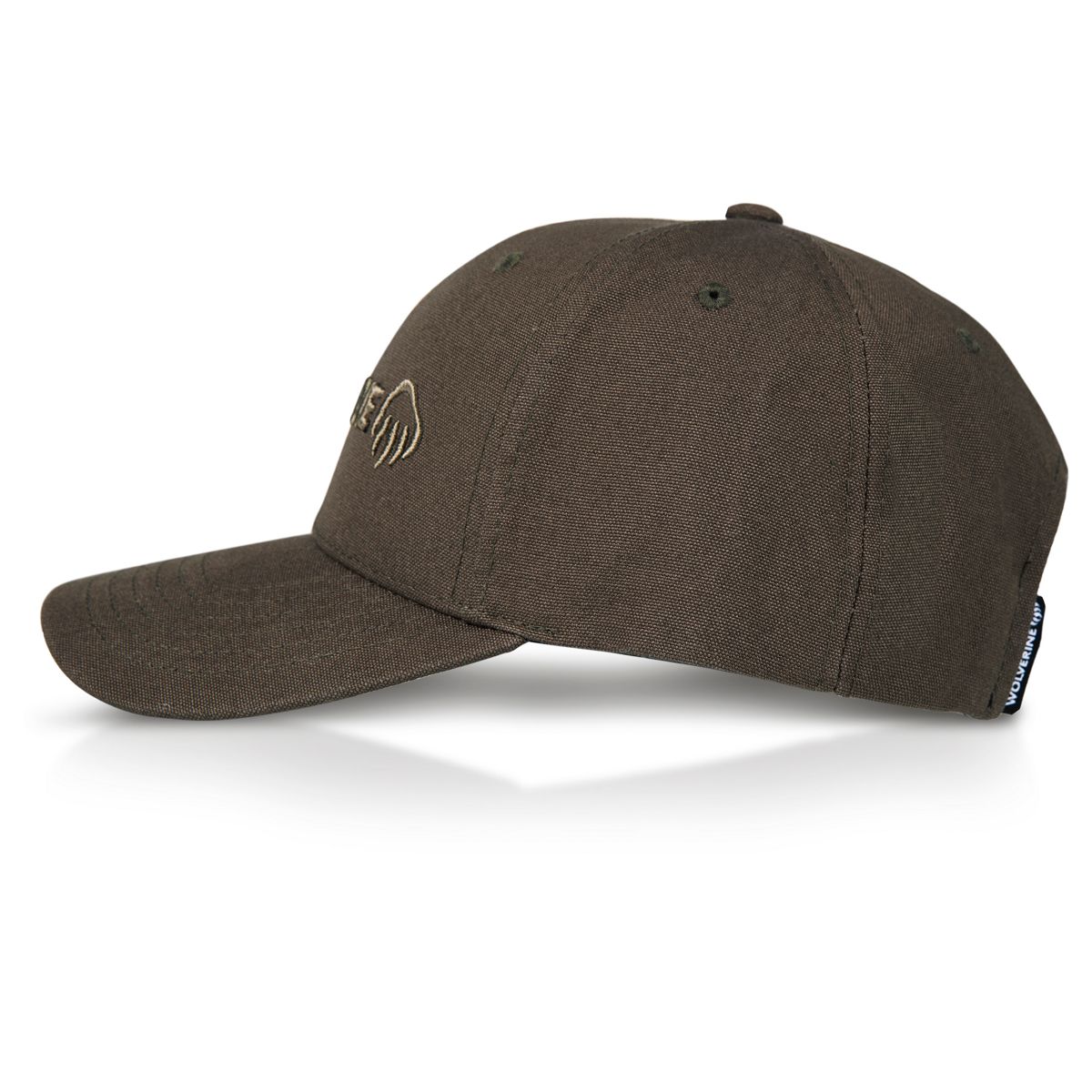 Embroidered 6-Panel Logo Cap, Black Olive, dynamic 2