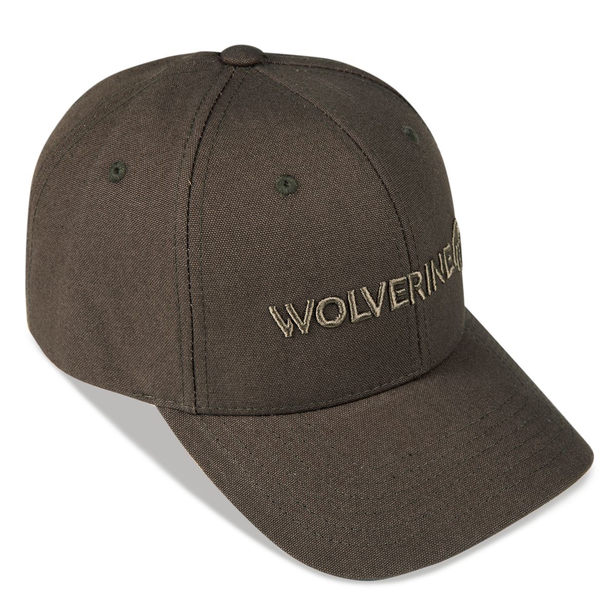 Embroidered 6-Panel Logo Cap, Black Olive, dynamic 4