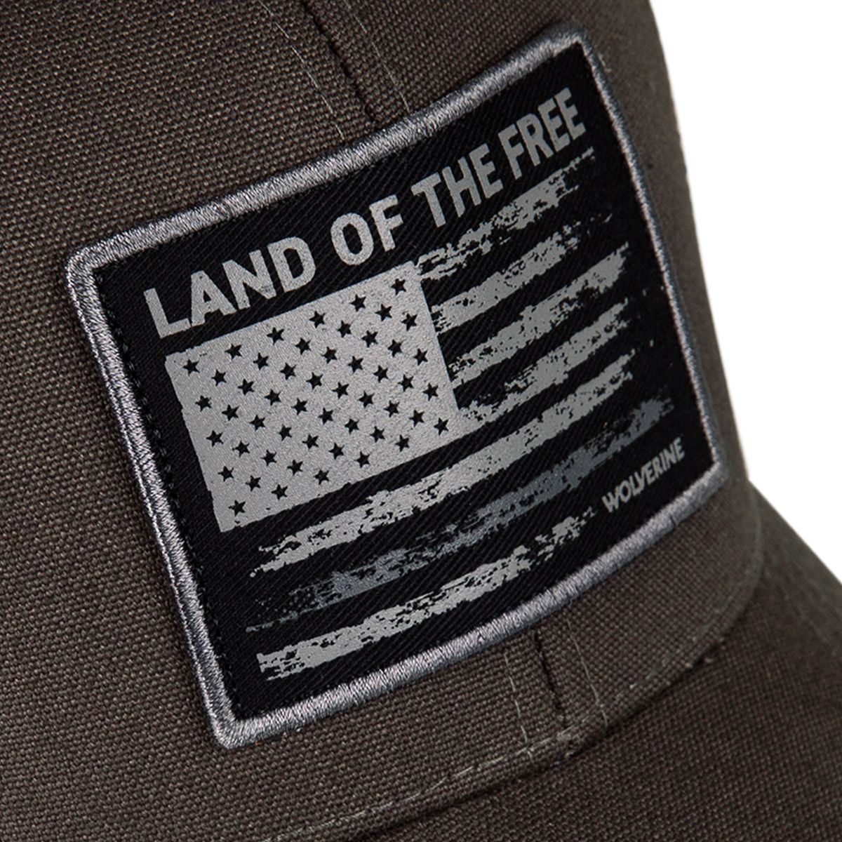 Land of the Free Trucker Cap, Black Olive, dynamic 4