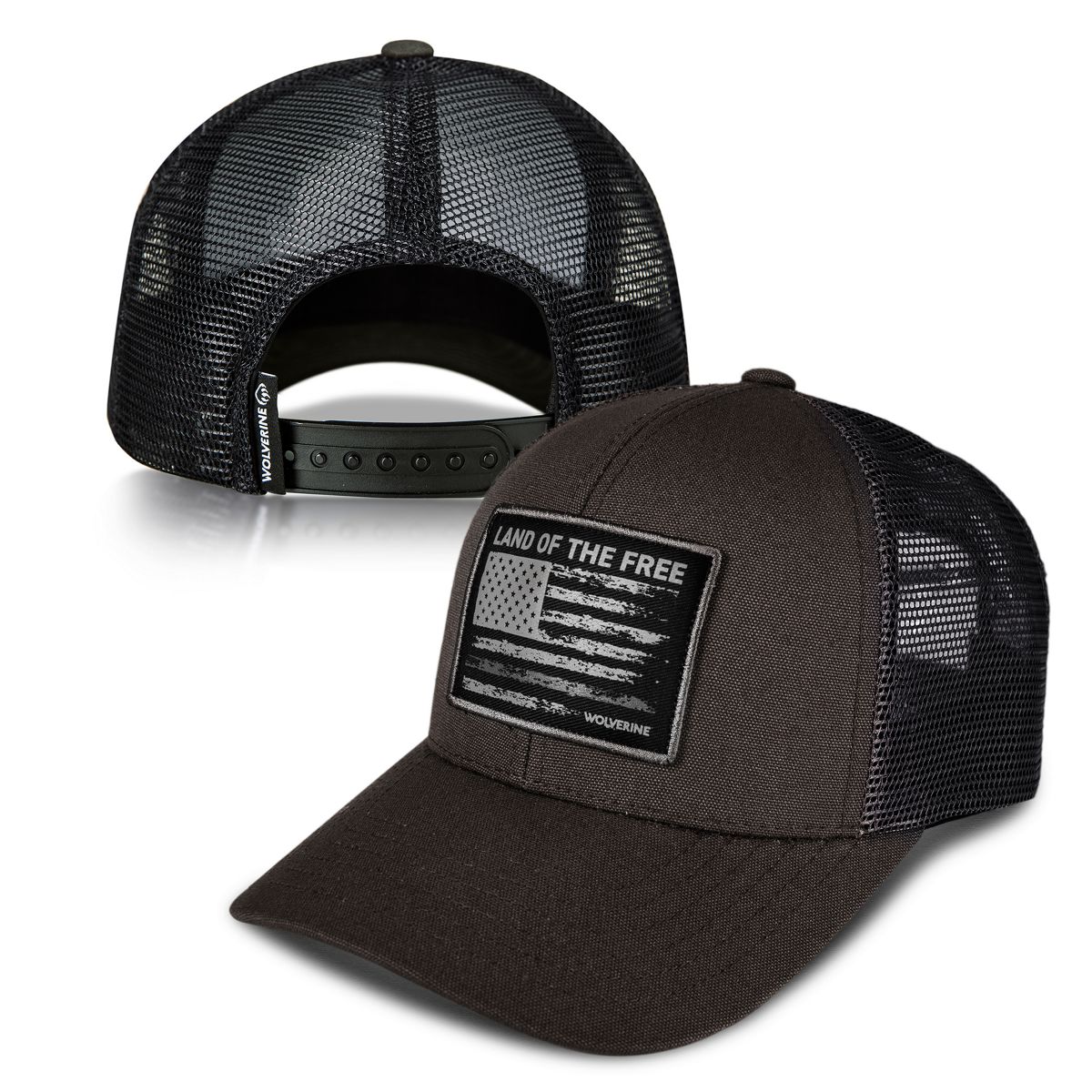 Land of the Free Trucker Cap, Black Olive, dynamic 6