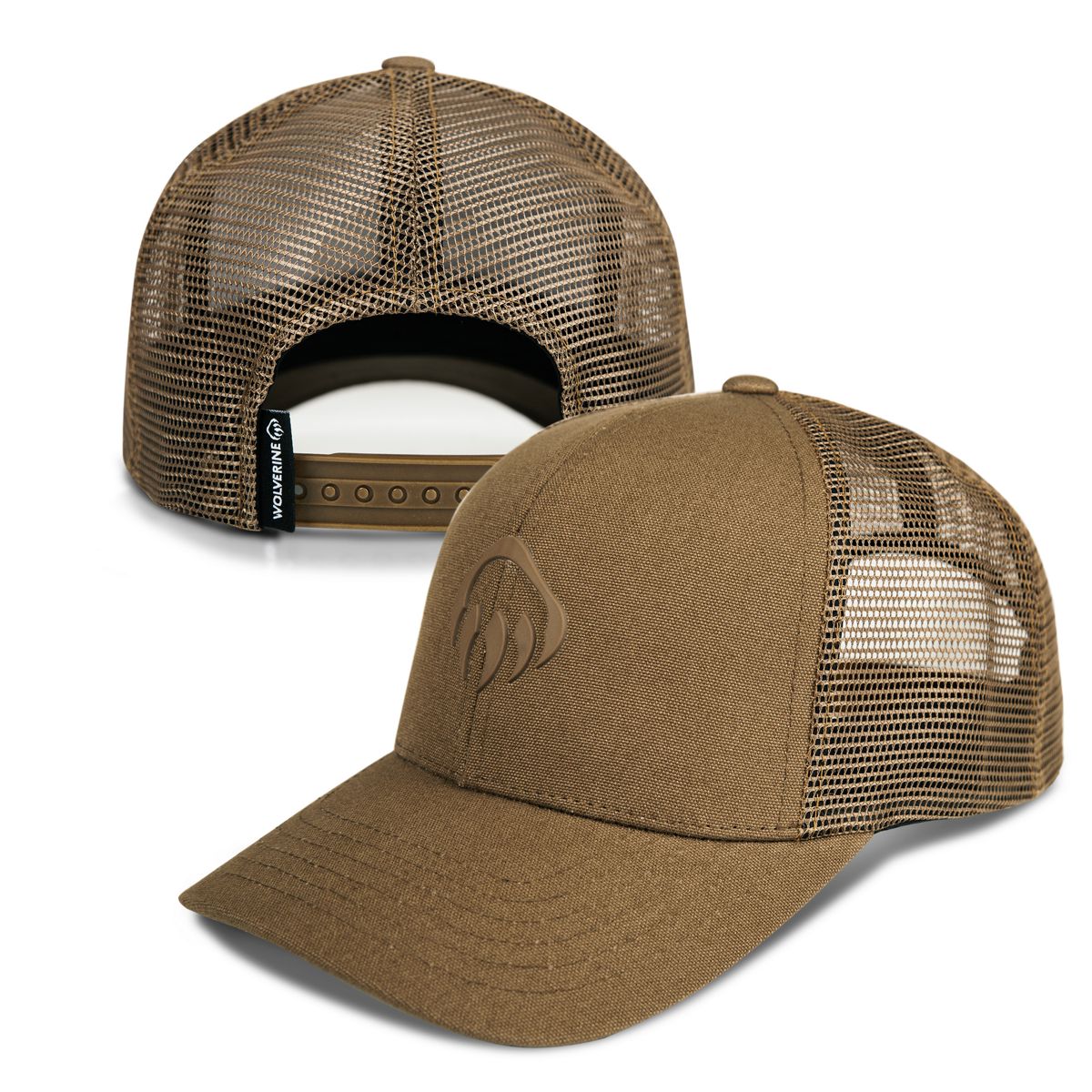 Raised Claw Logo Trucker Cap, Chestnut, dynamic 6