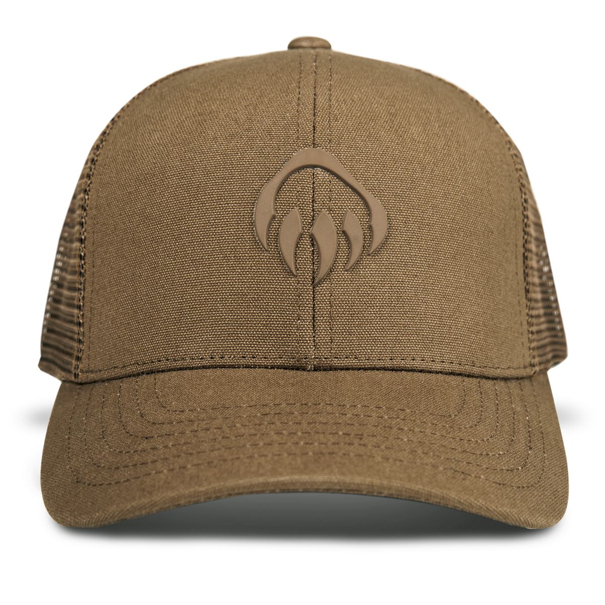 Raised Claw Logo Trucker Cap, Chestnut, dynamic 1