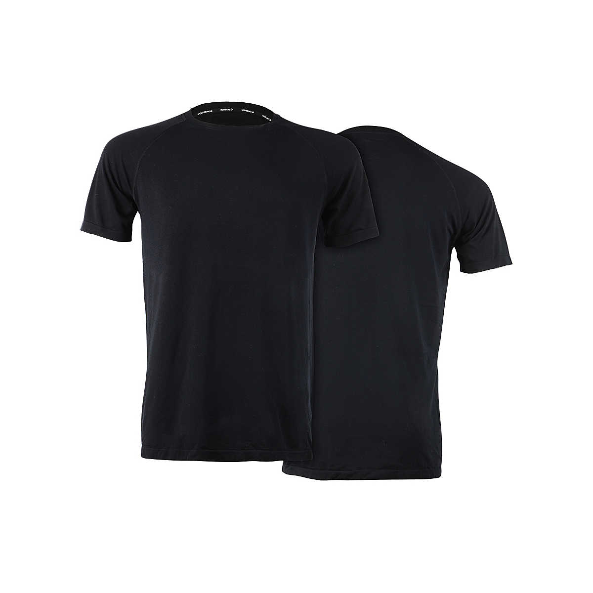 Seamless Raglan Sleeve Undershirt, Black, dynamic 1