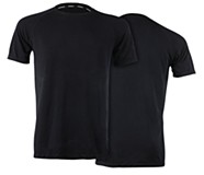 Seamless Raglan Sleeve Undershirt, Black, dynamic