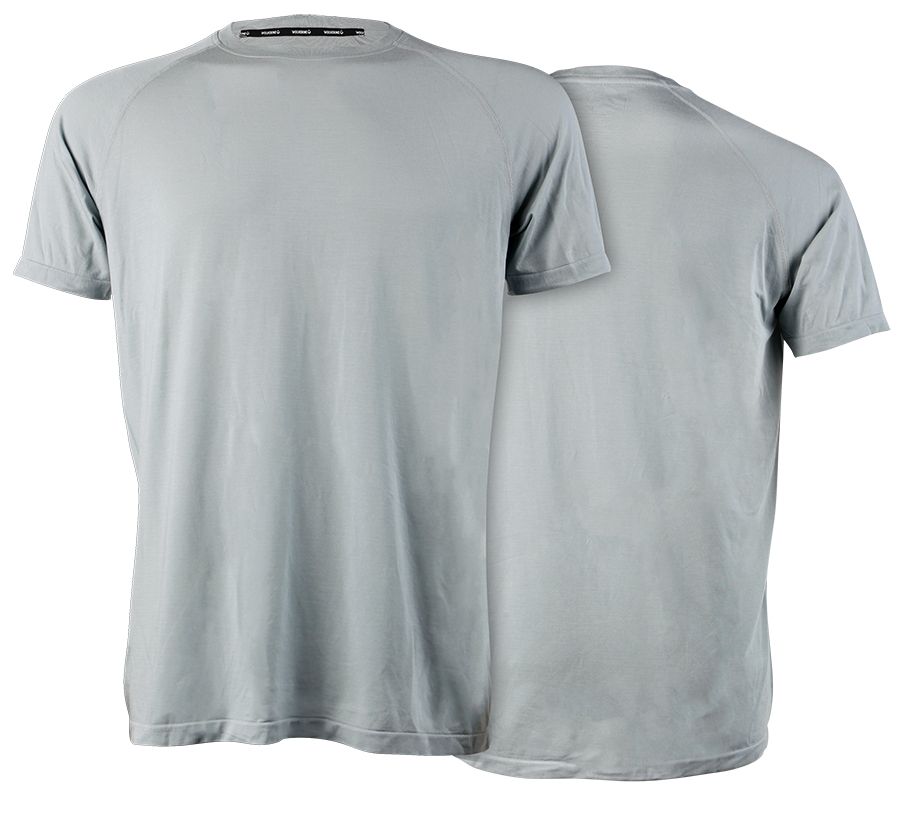 Seamless Raglan Sleeve Undershirt, Gray, dynamic 1