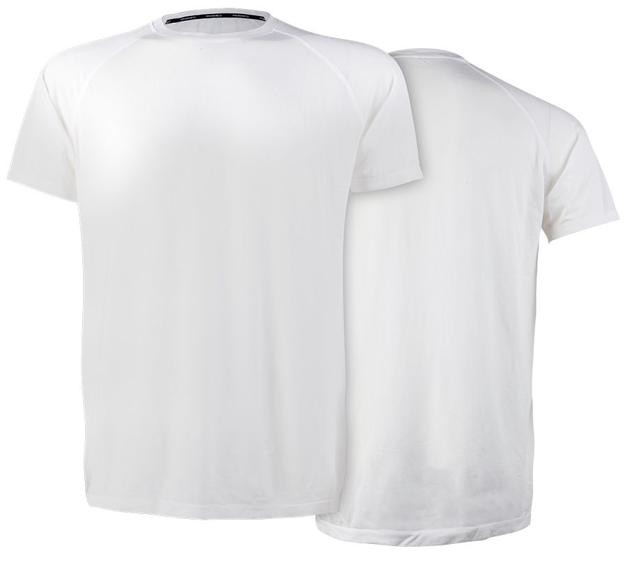 Seamless Raglan Sleeve Undershirt, White, dynamic 1