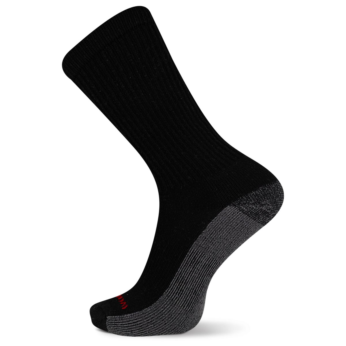 6-PK Cotton Comfort Steel-Toe Crew Sock, Black, dynamic 1