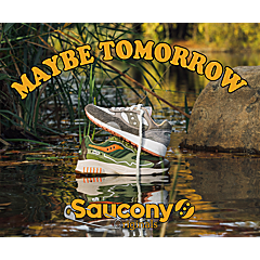 Saucony X Maybe Tomorrow 3D Grid Hurricane and Shadow 6000, Tortoise, dynamic