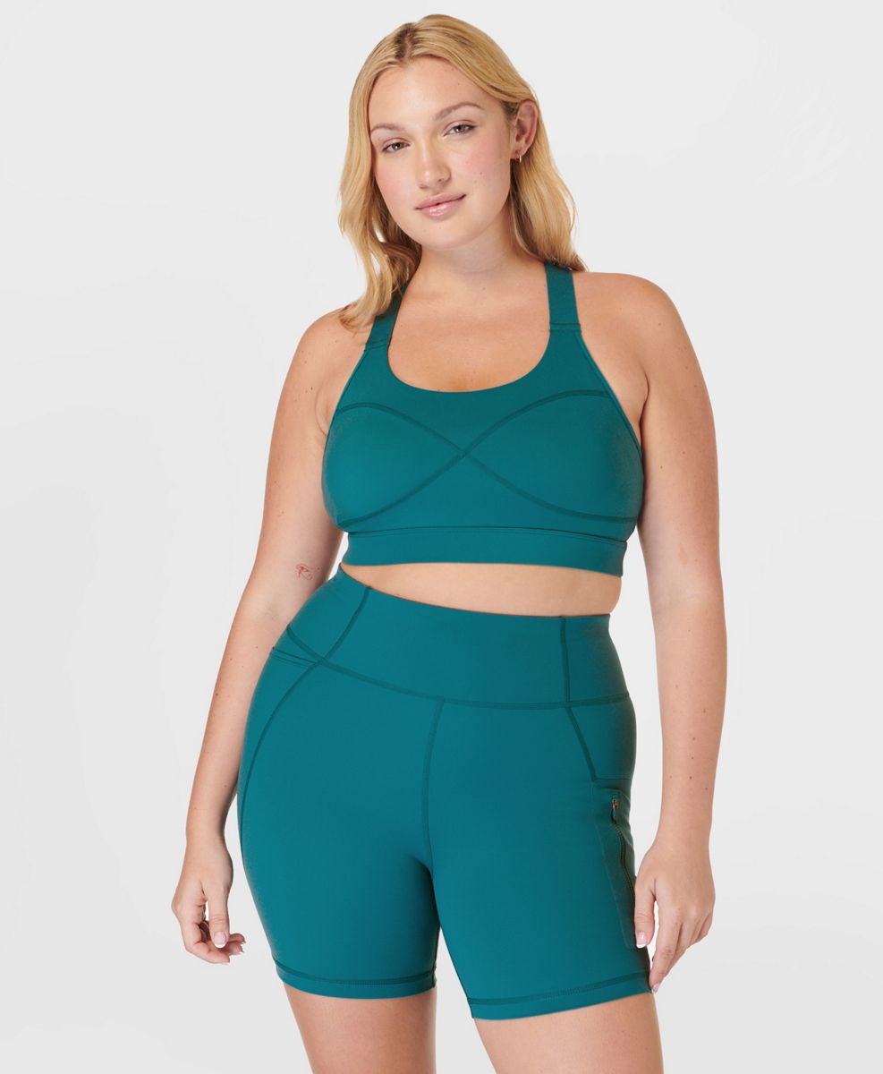 Ascend Power Bra X Sweaty Betty, Cabin Blue, dynamic 2