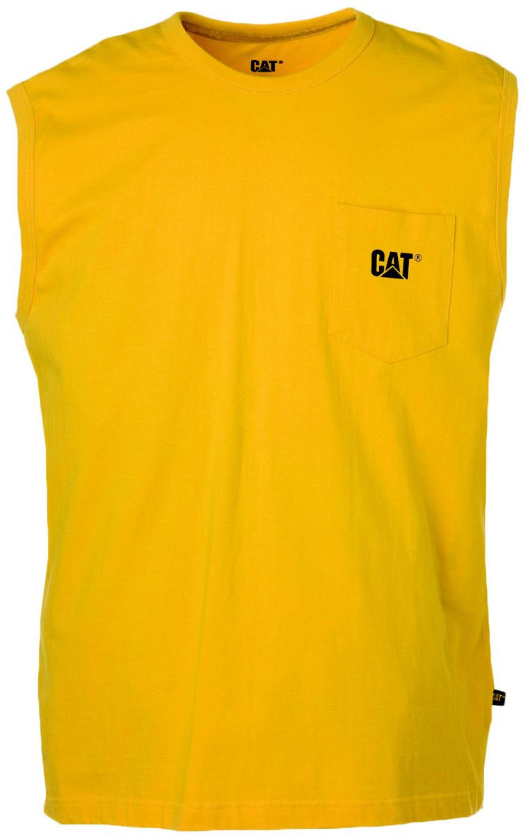 Trademark Sleeveless Pocket Tee, Yellow, dynamic 1