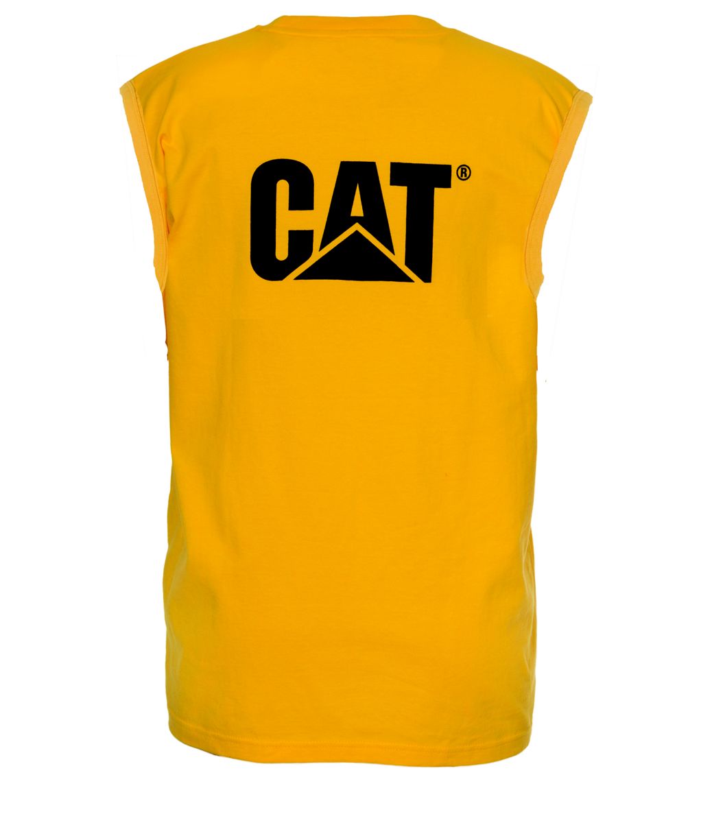 Trademark Sleeveless Pocket Tee, Yellow, dynamic 3