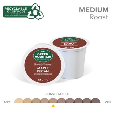 Green Mountain Coffee, Maple Pecan, Single-Serve Keurig K-Cup Pods, Light Roast