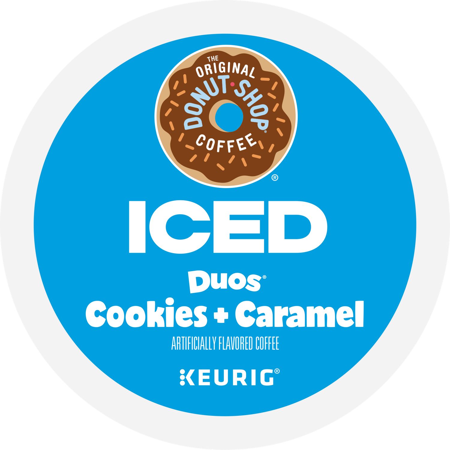 The Original Donut Shop Iced Duos® Cookies + Caramel Coffee K-Cup® Pods Box 10 Count
