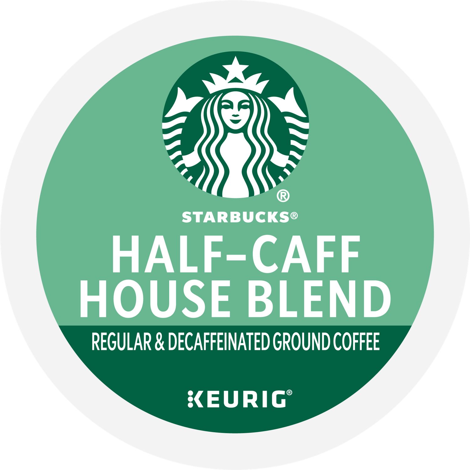 Starbucks Half-Caff House Blend Coffee K-Cup® Pods Box 10 Count