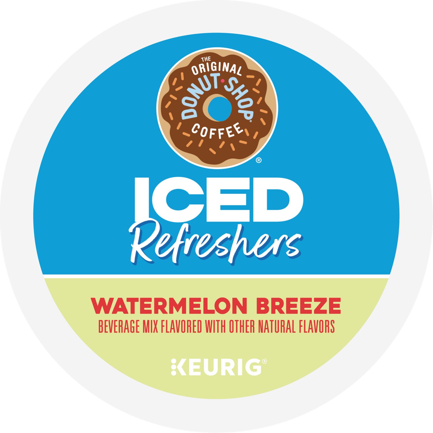 The Original Donut Shop Watermelon Breeze Iced Refresher K-Cup® Pods Box 10 Count