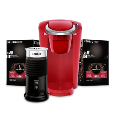 Keurig® K35 Classic Bundle (Red) with Milk Frother, Van