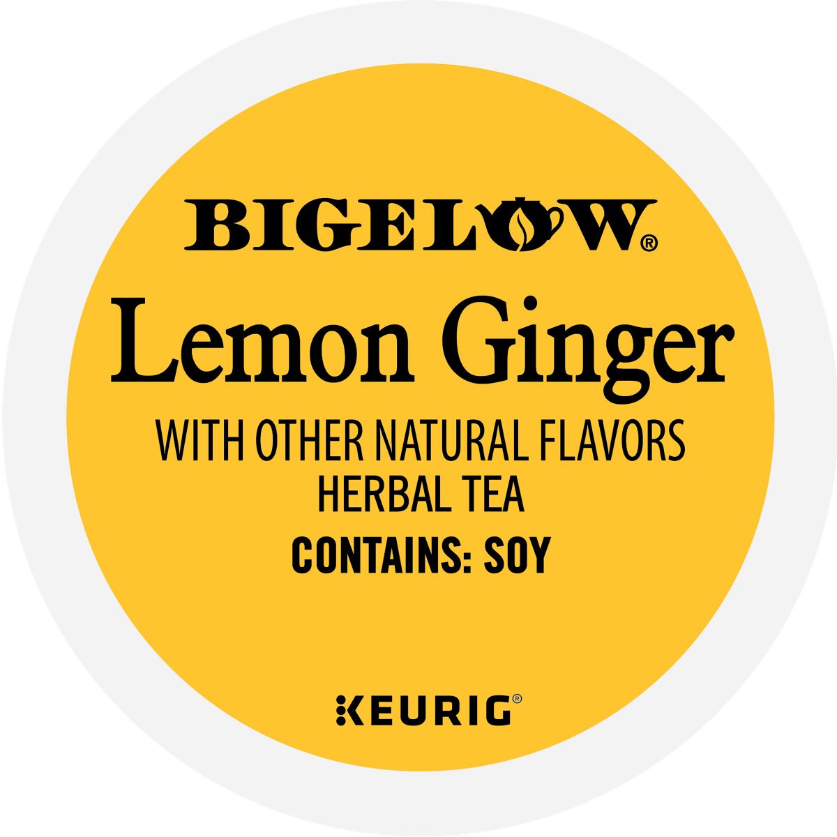 Bigelow Lemon Ginger Tea K-Cup® Box 22 Ct - Kosher Single Serve Pods